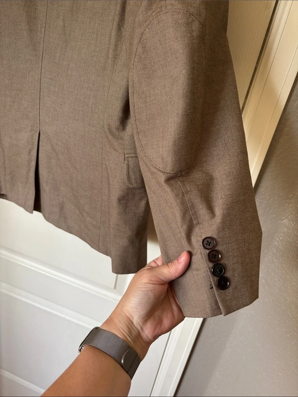 Banana Republic Men's Brown Taupe Two-Button Sport Coat